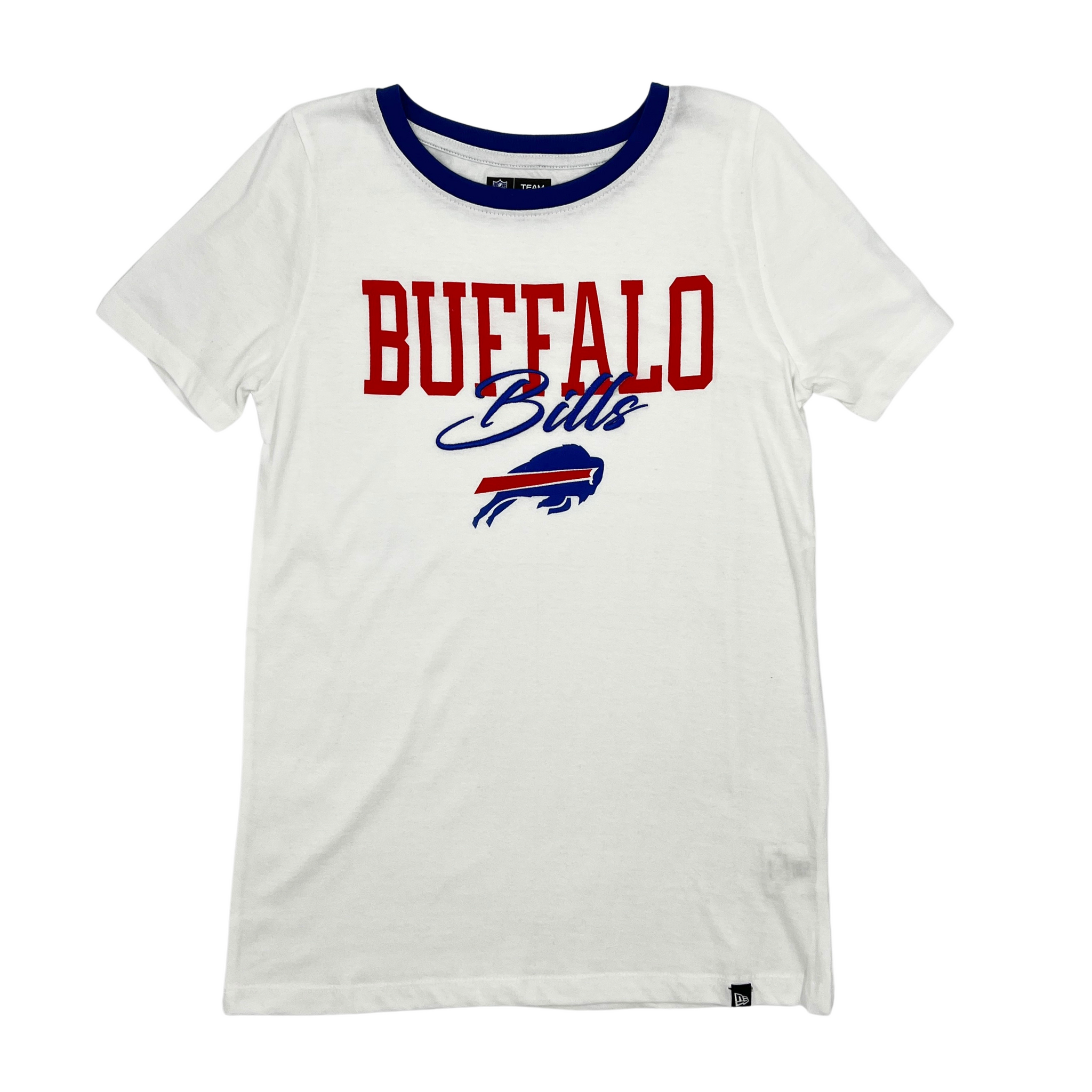 Women's '47 Brand Bills Whitewash With Bills Logo Shirt