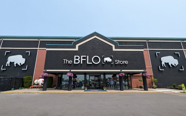 outside photo of the bflo store flagship store located in the transitown plaza in williamsville ny