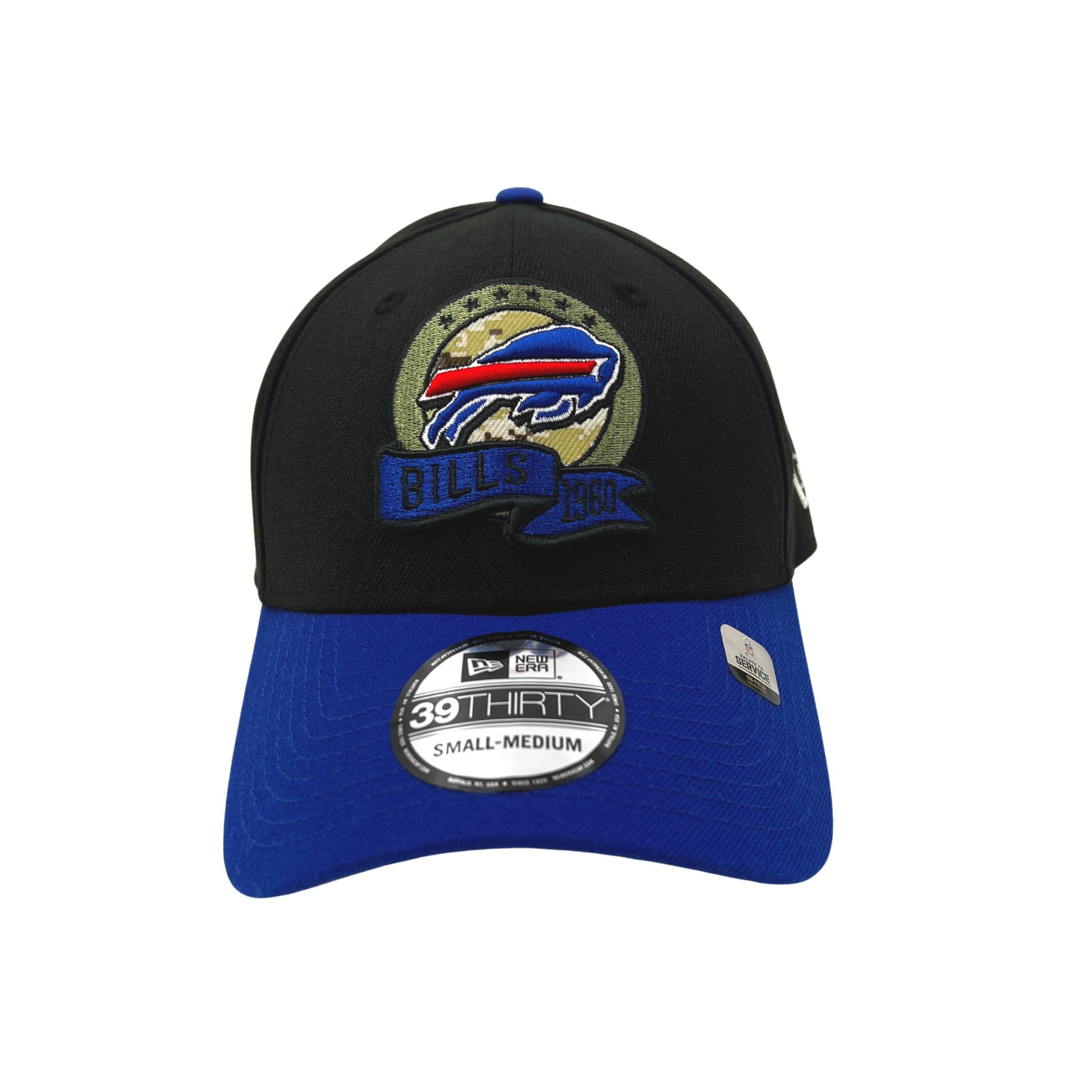 New Era Buffalo Bills Draft 39THIRTY Flex Hat - Black/Royal M/L