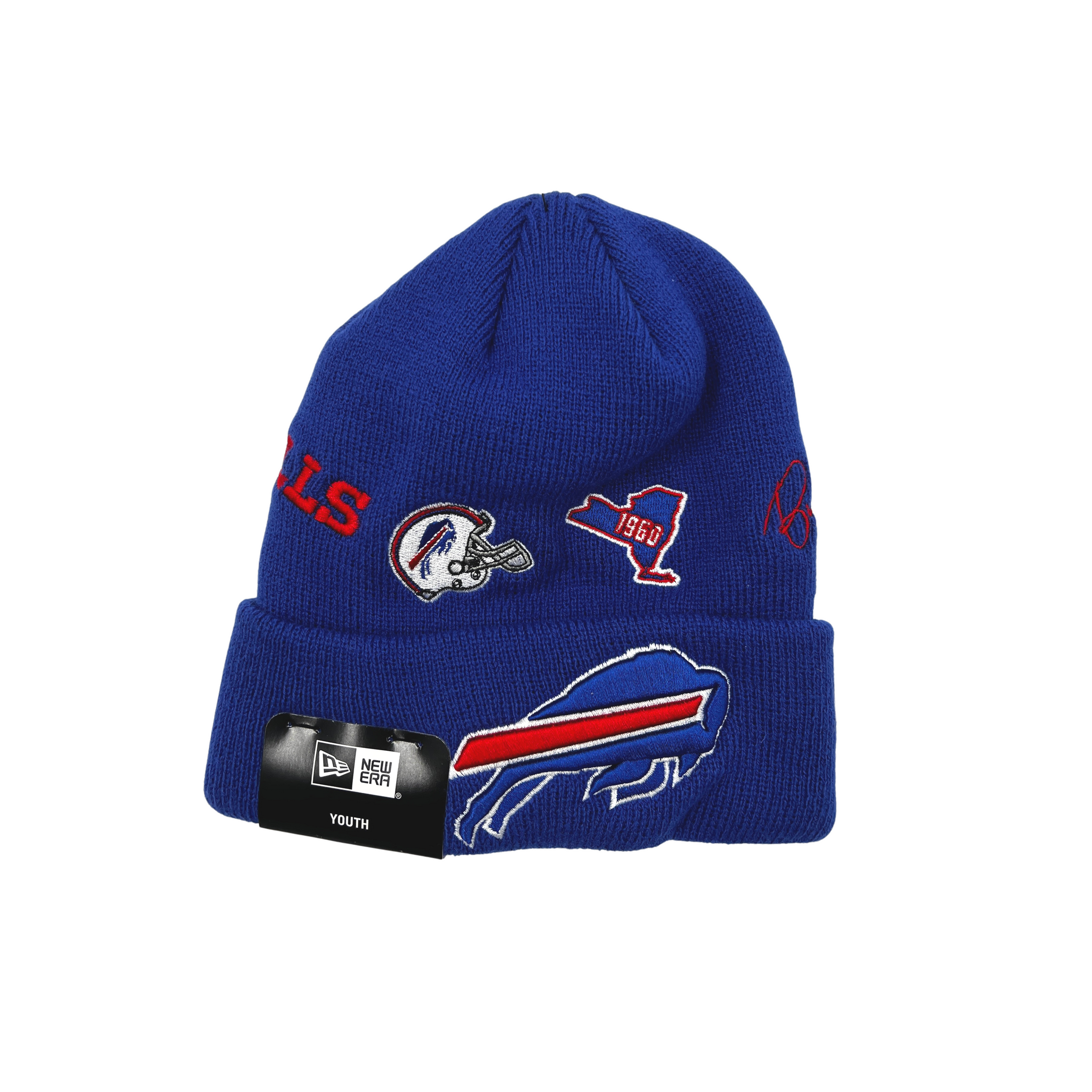 Youth Buffalo Bills Red & Black Winter Hat