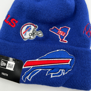 Buffalo Bills Royal & Red Stripe Winter Hat