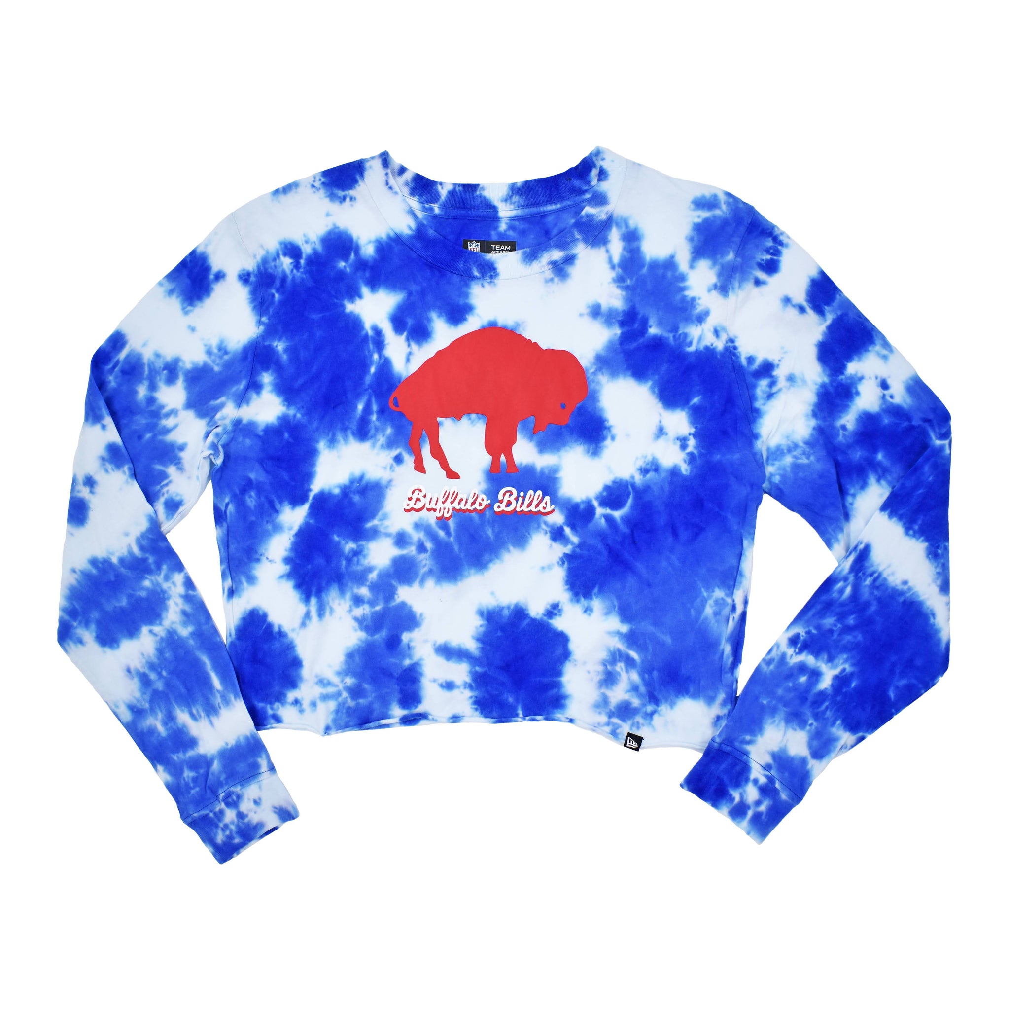 Women's Buffalo Bills Blue Tie Dye Charging Buffalo Hoodie