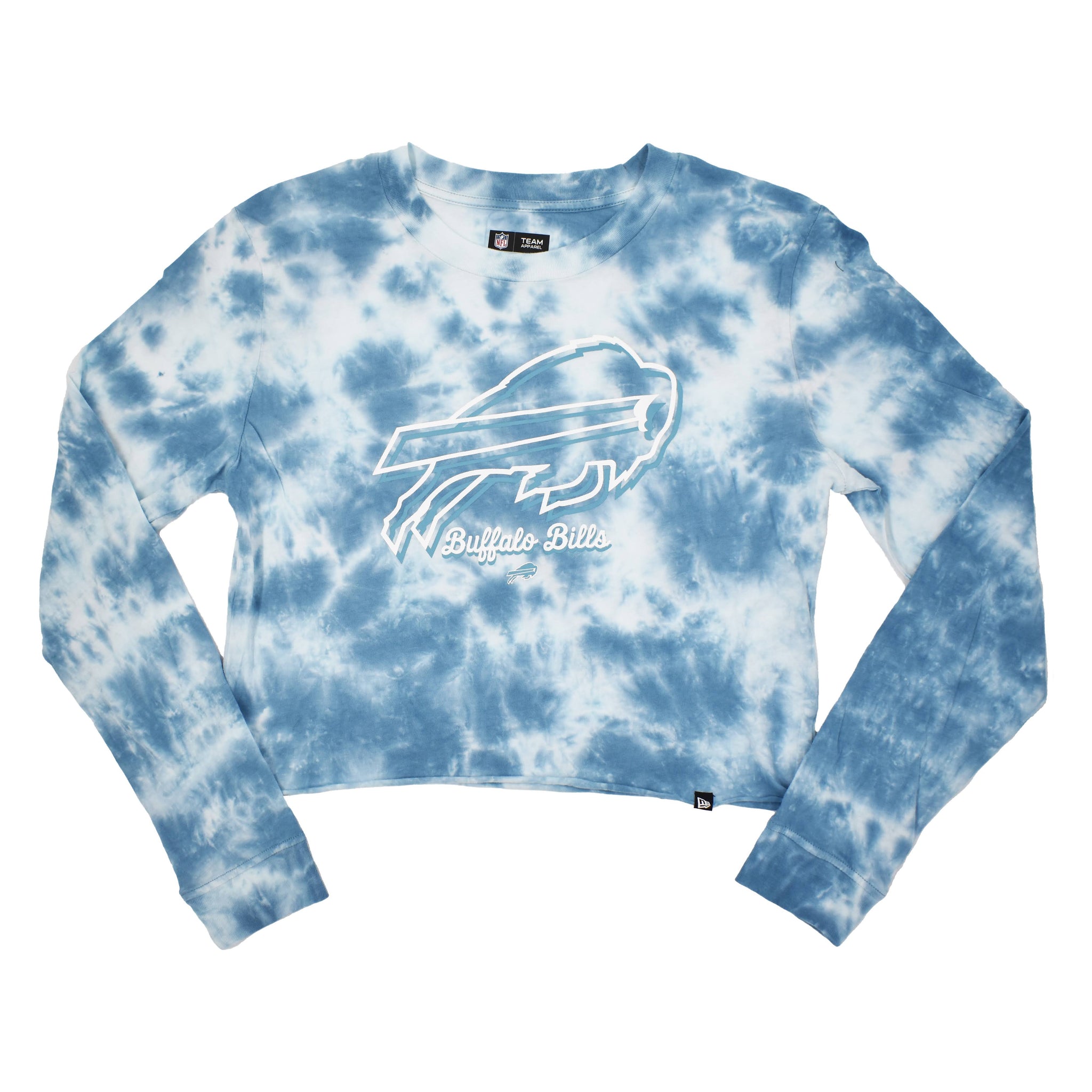 Women's Buffalo Bills Tie Dye Standing Buffalo Crop Top