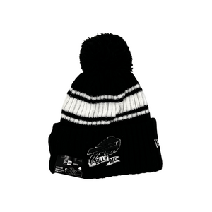 Youth New Era Bills Black And White Sideline Knit Hat