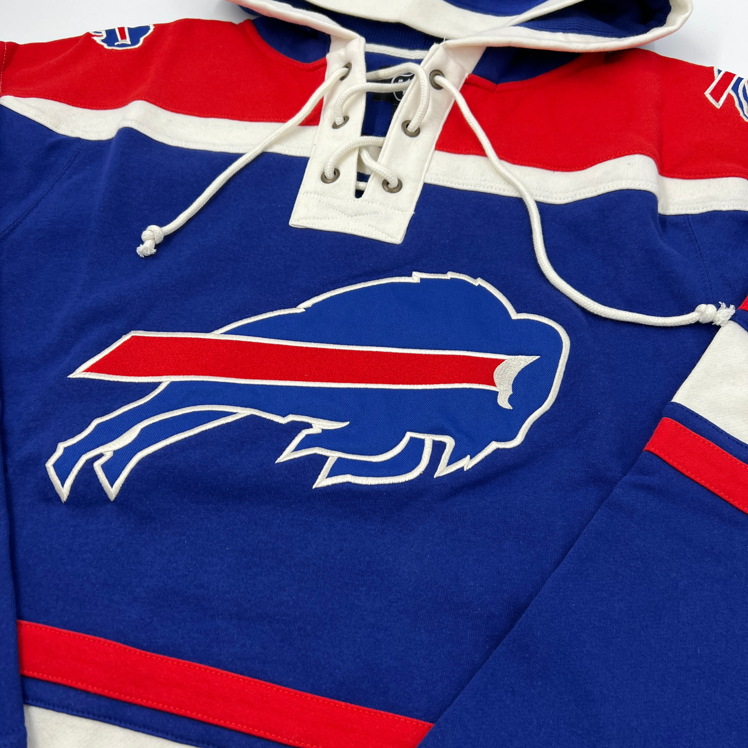 Jersey Ninja - Buffalo Bills Blue Jim Kelly Crossover Hockey Jersey