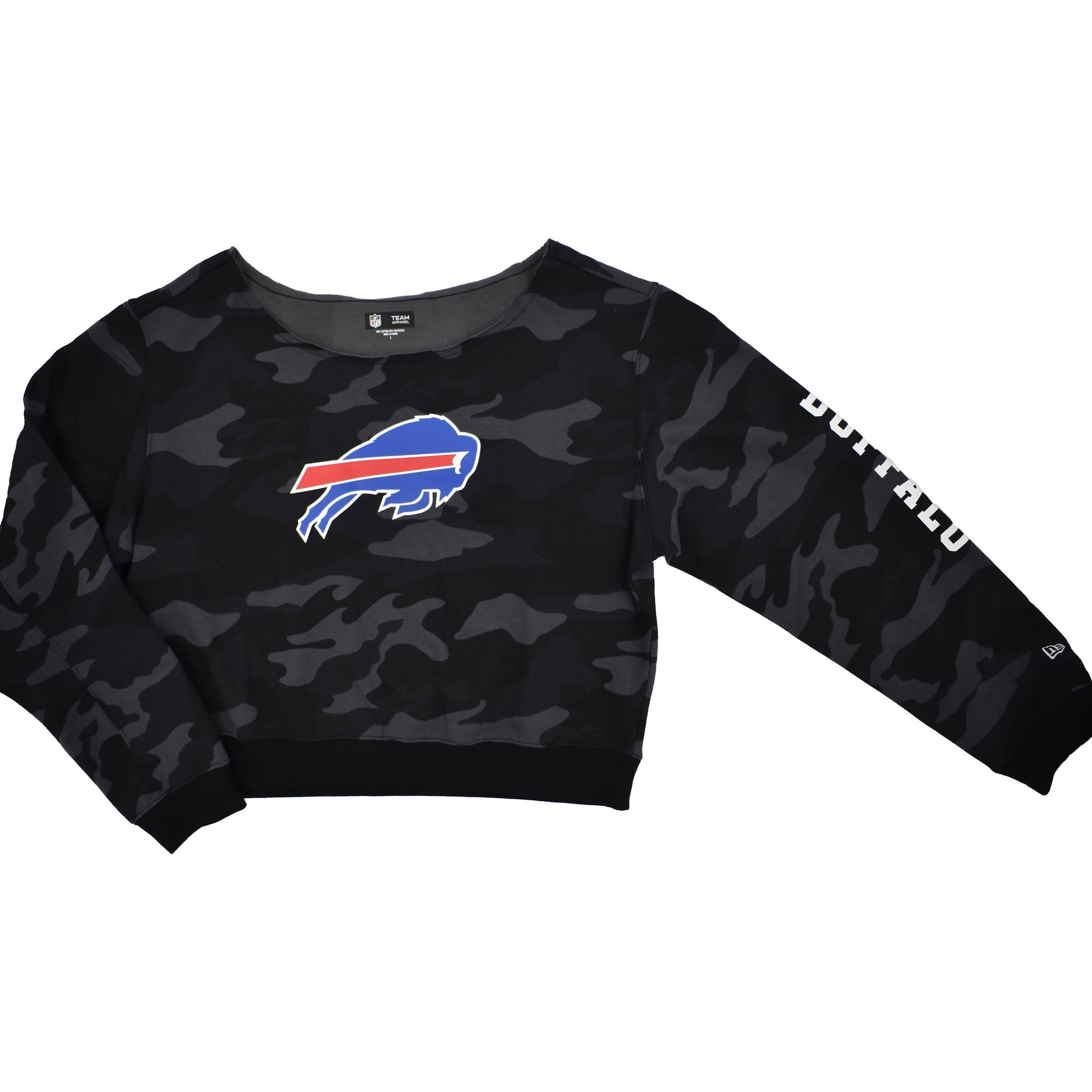 Lids Buffalo Bills Cuce Women's Crystal Logo Cropped Pullover