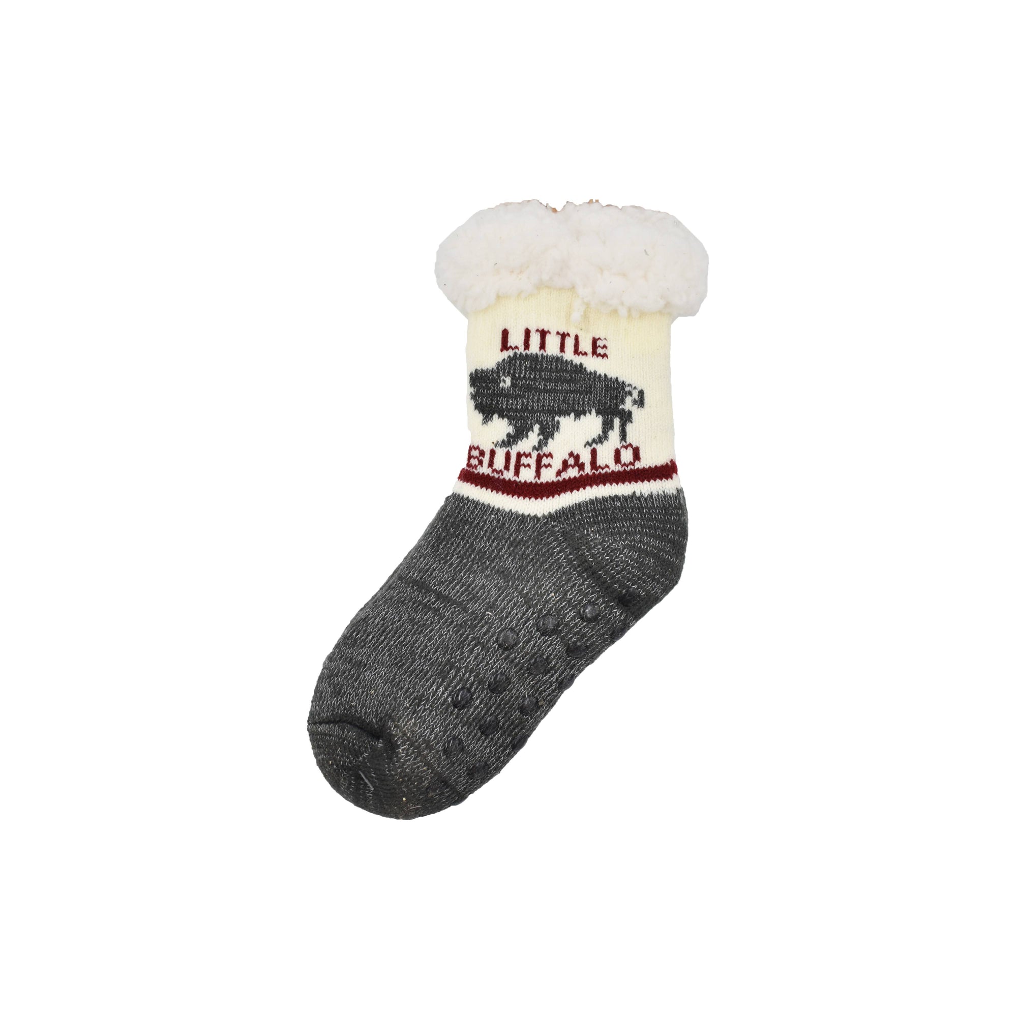 Northern Comfort Papa Bear Sherpa-Lined Men's Slipper Socks with Grippers