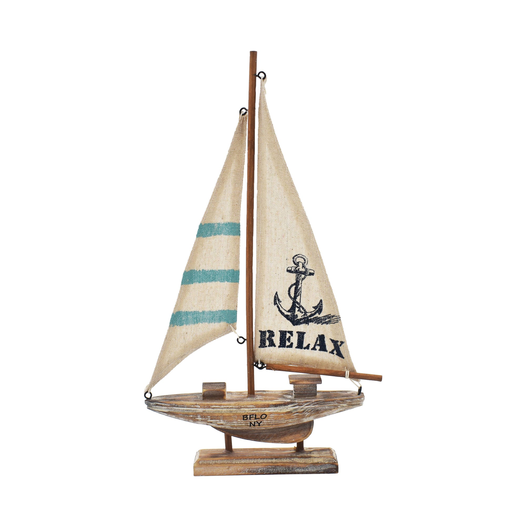 BUF Light Blue Striped Sailboat