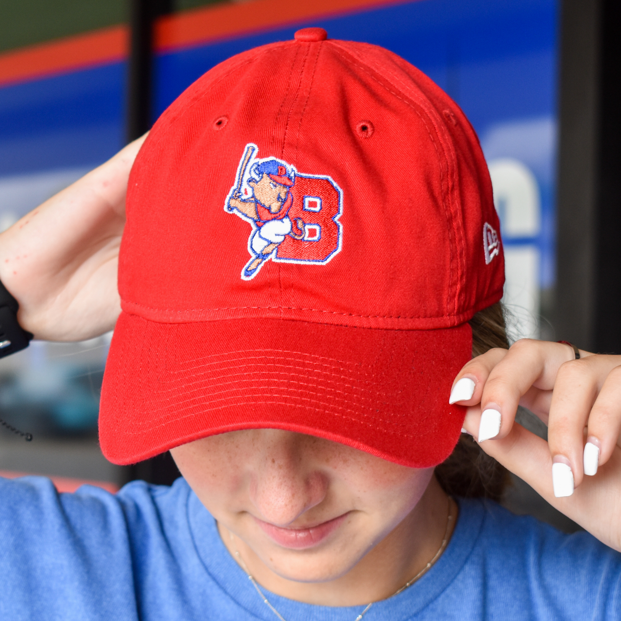 New Era Bills Red With Standing Buffalo Adjustable Hat