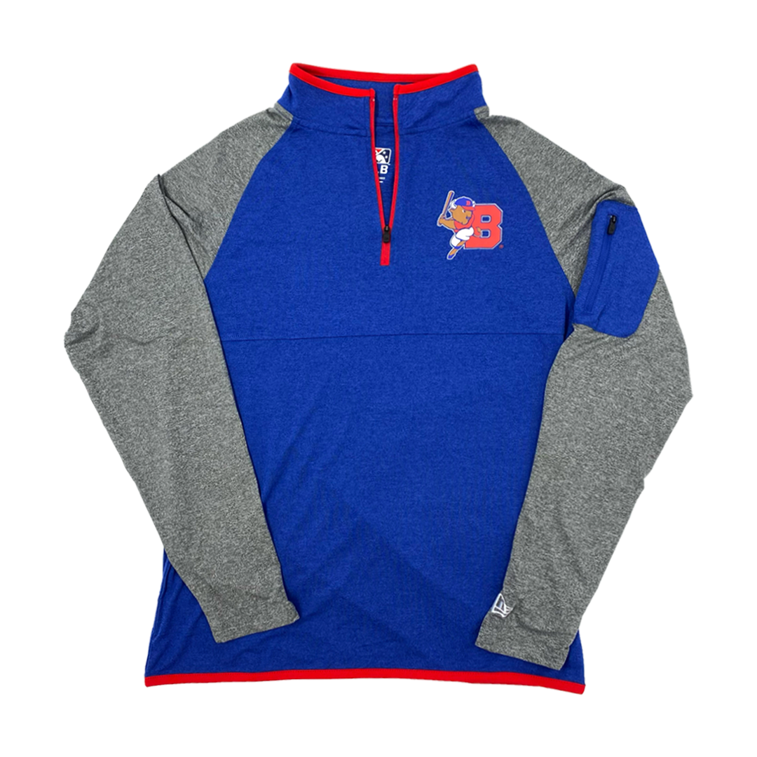 BIG & TALL New Era Bills Throwback Pullover Quarter Zip