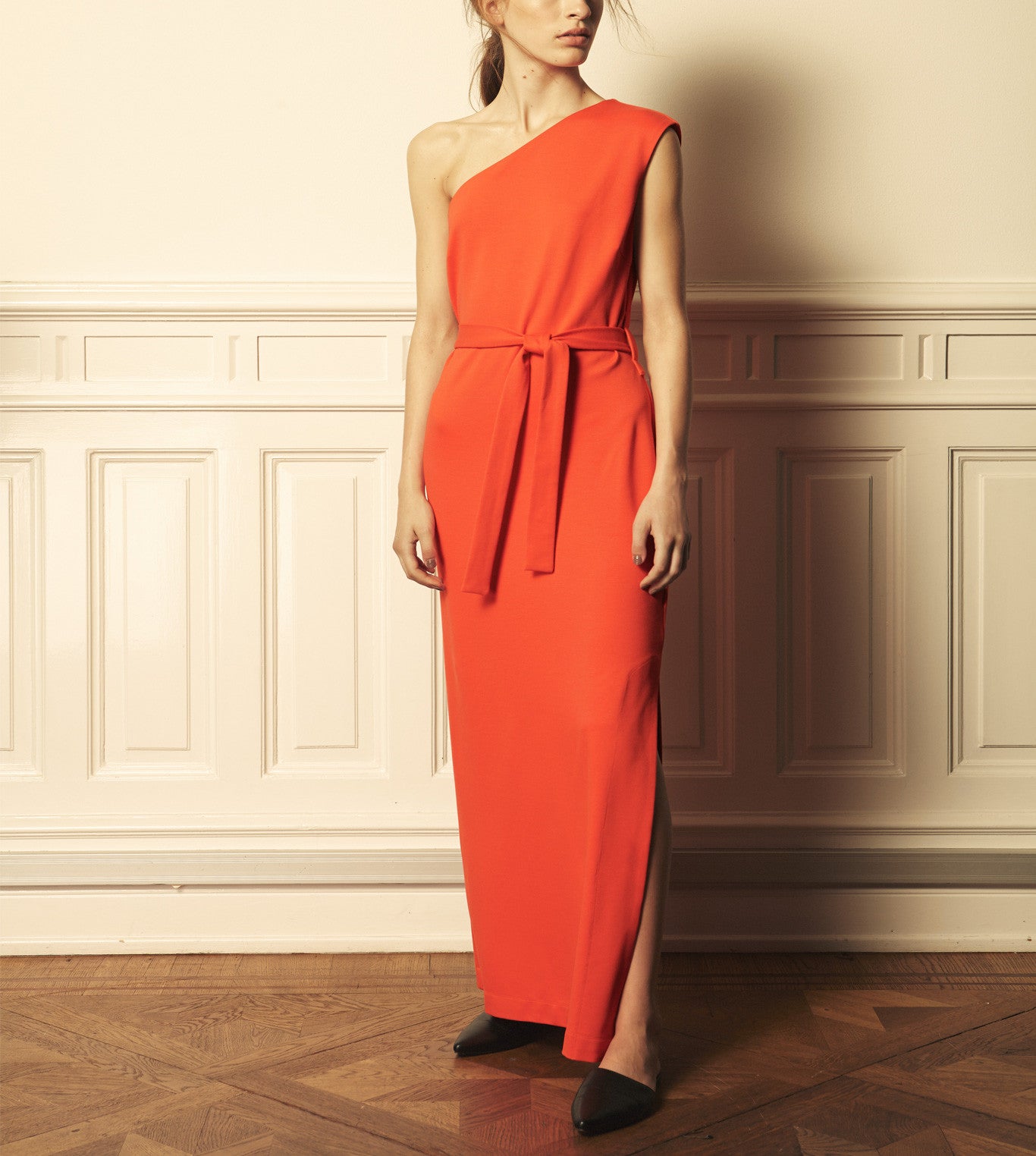 Coral One Shoulder Dress - CURATORZ