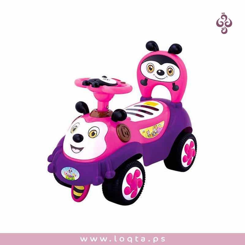 الصورة الرئيسية ل سيارة أطفال ألوان جذابة مقود آمن مسند ظهر مريح 4 عجلات موسيقى على متجر لقطة Loqta.ps