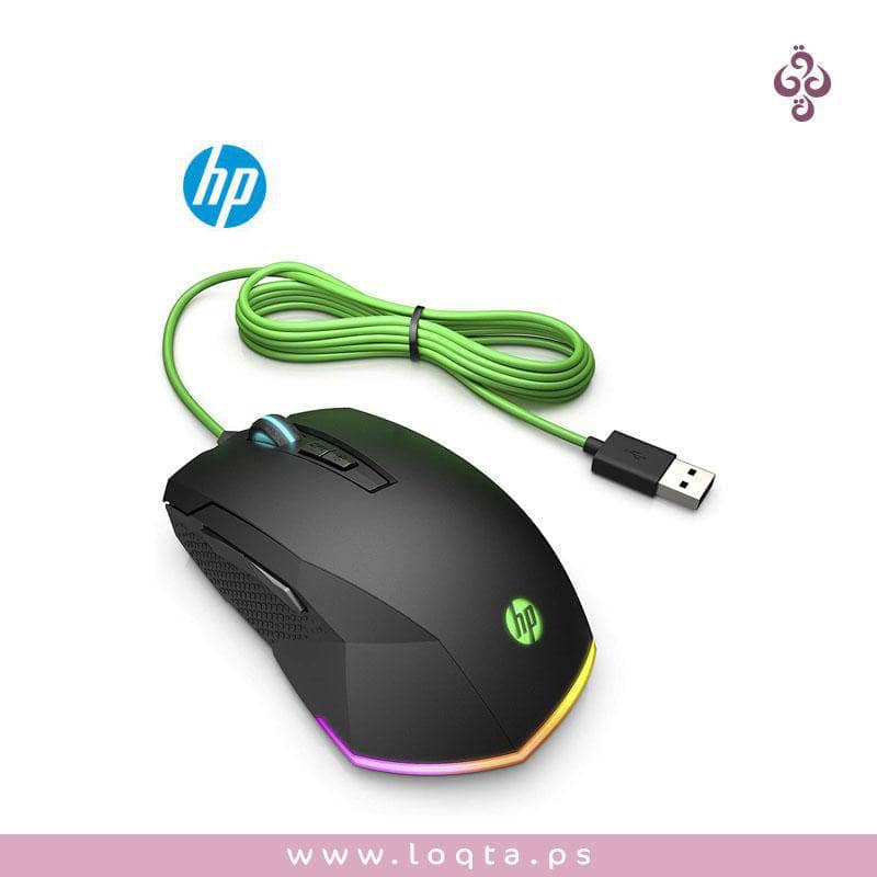 الصورة الرئيسية ل ماوس HP Pavilion 200 A/P لاحتراف الألعاب سلكي سريع الاستجابة وعملي 5 أزرار على متجر لقطة Loqta.ps