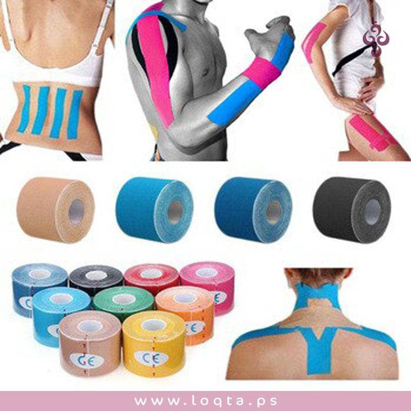 الصورة الرئيسية ل شريط Kinesiology Tape العلاجي يخفف آلام العضلات والمفاصل تقلل الالتهابات يلتصق بالجلد على متجر لقطة Loqta.ps