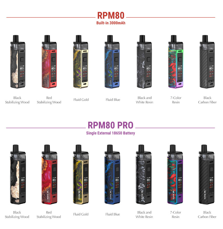 บุหรี่ไฟฟ้ารุ่น Smok - RPM80 สีต่างๆ | Thai Vape Shop