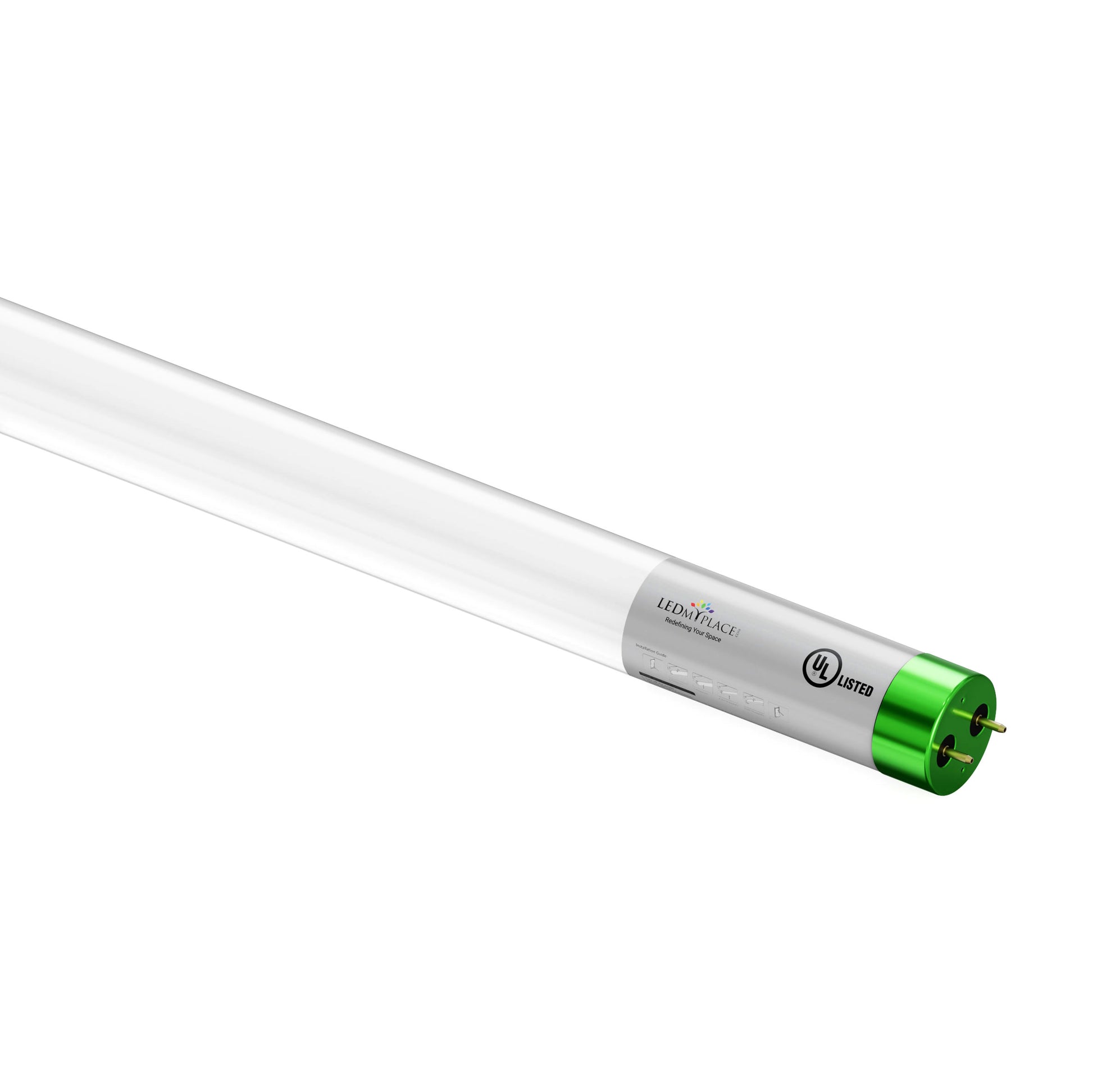 T8 4ft LED Tube/Bulb - Glass 1710 Lumens 6500K End – LEDMyPlace