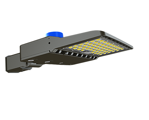 LED Shoebox Light Fixtures, F Series,100W/150W/200W, 5000K, 0V-10V,Dimmable ,IP65, T3 Beam Angle, LED Parking Lot Lights, Gray