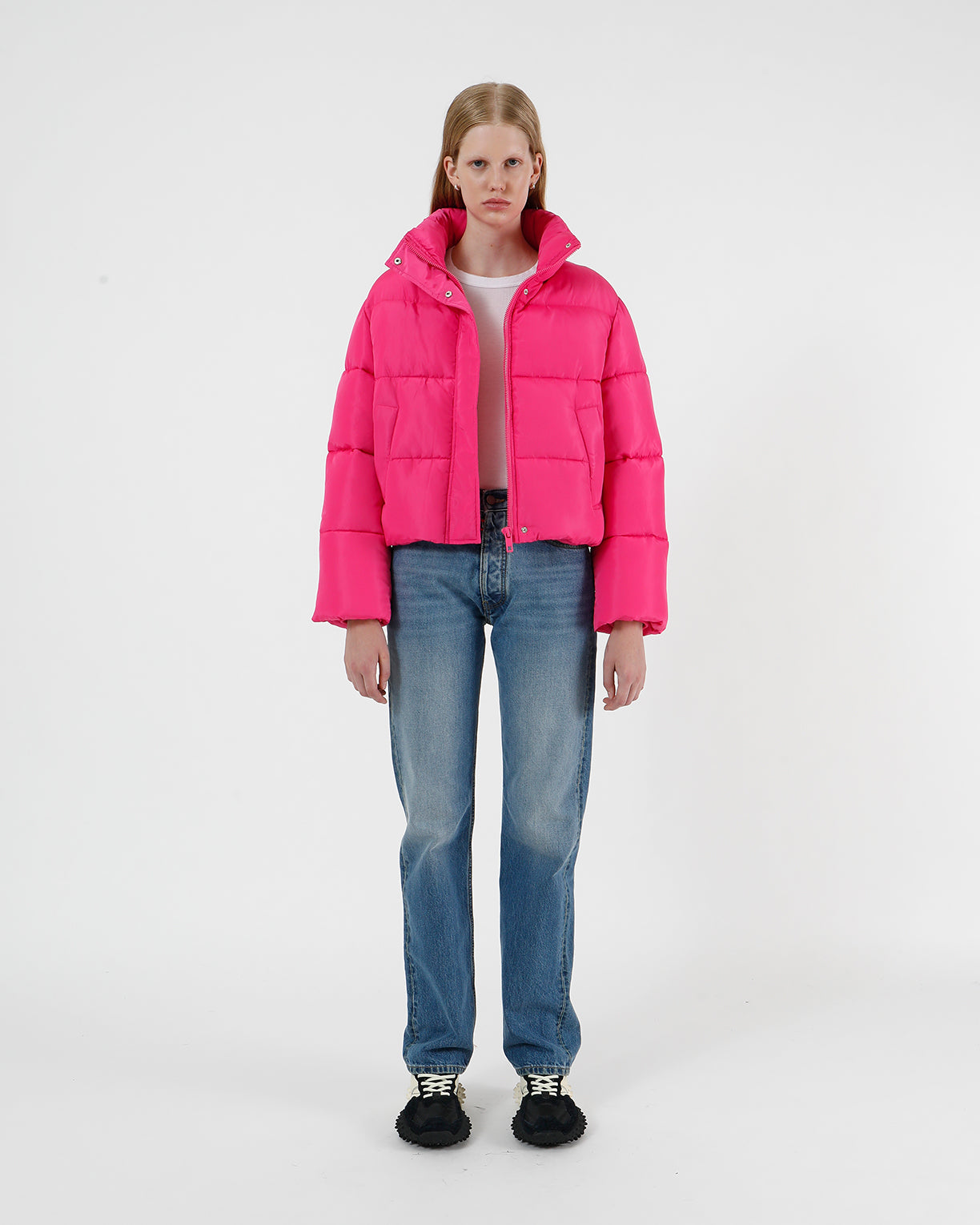 Apparis Kat Funnel-neck Puffer Jacket In Pink