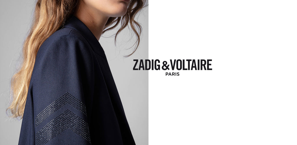 Zadig & Voltaire Dark Blue Leather Ink Rock Grained Clutch