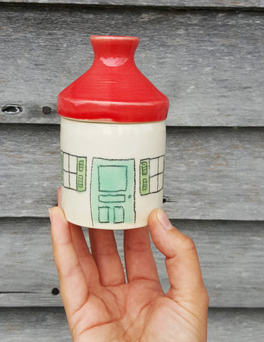 bella joy pottery house canister