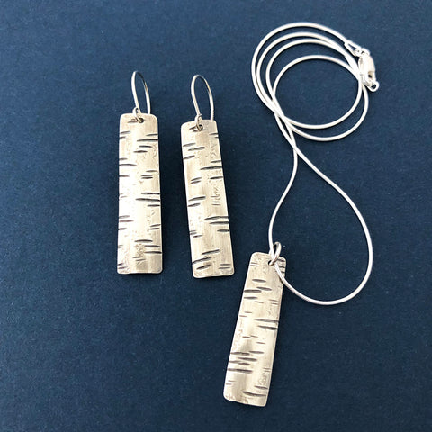 Meg Tang Birch Earrings and Pendant