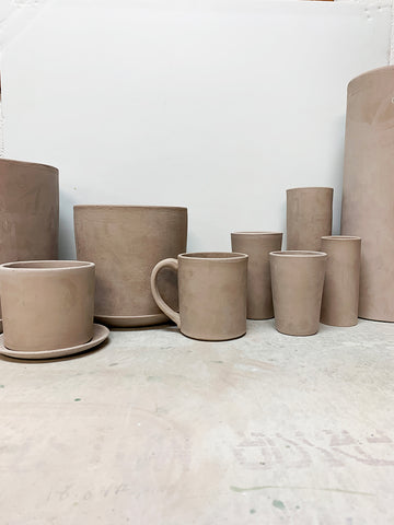 slipcast greenware stoneware pottery bella joy pottery