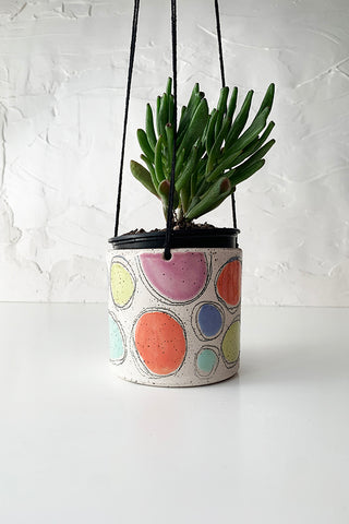 Bella Joy Pottery colorful fun hanging planter