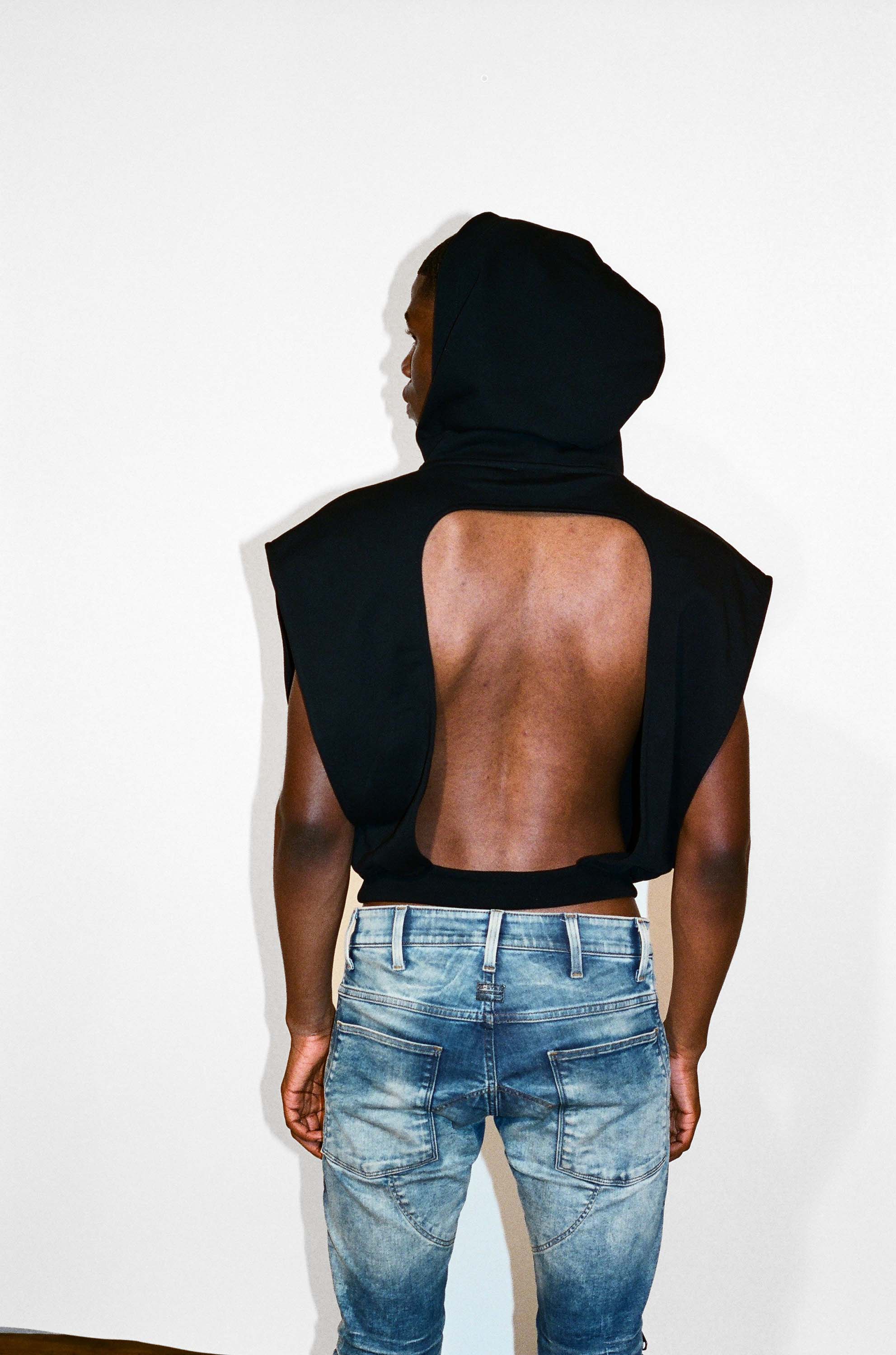 backless hoodie