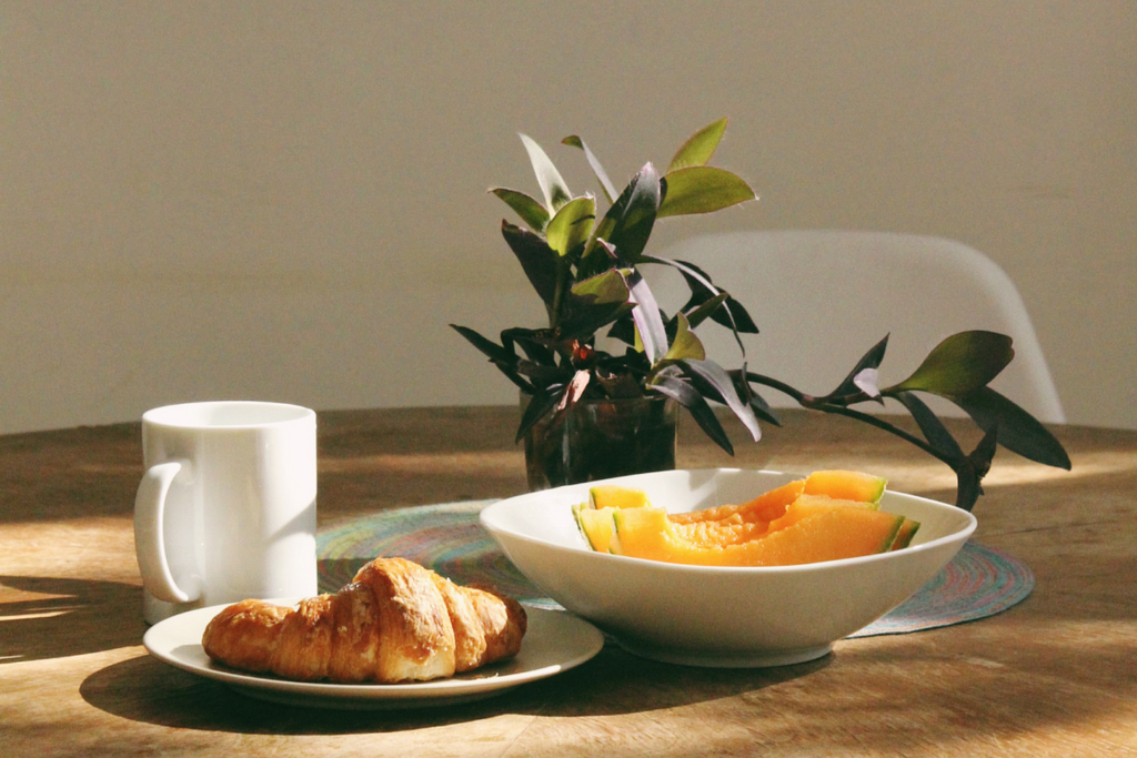 seasonal food on the dinner table