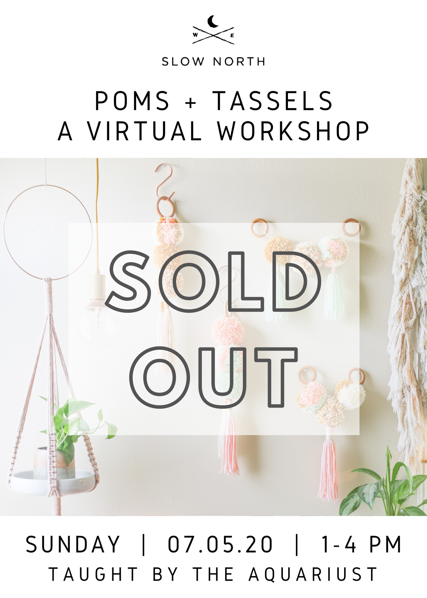 virtual workshop pom poms and tassel garlands hosted by slow north x the aquariust