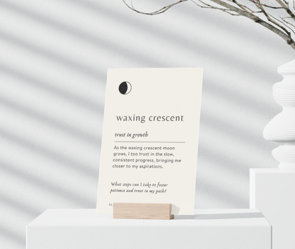 Waxing Crescent Moon Phase Affirmation Deck Card