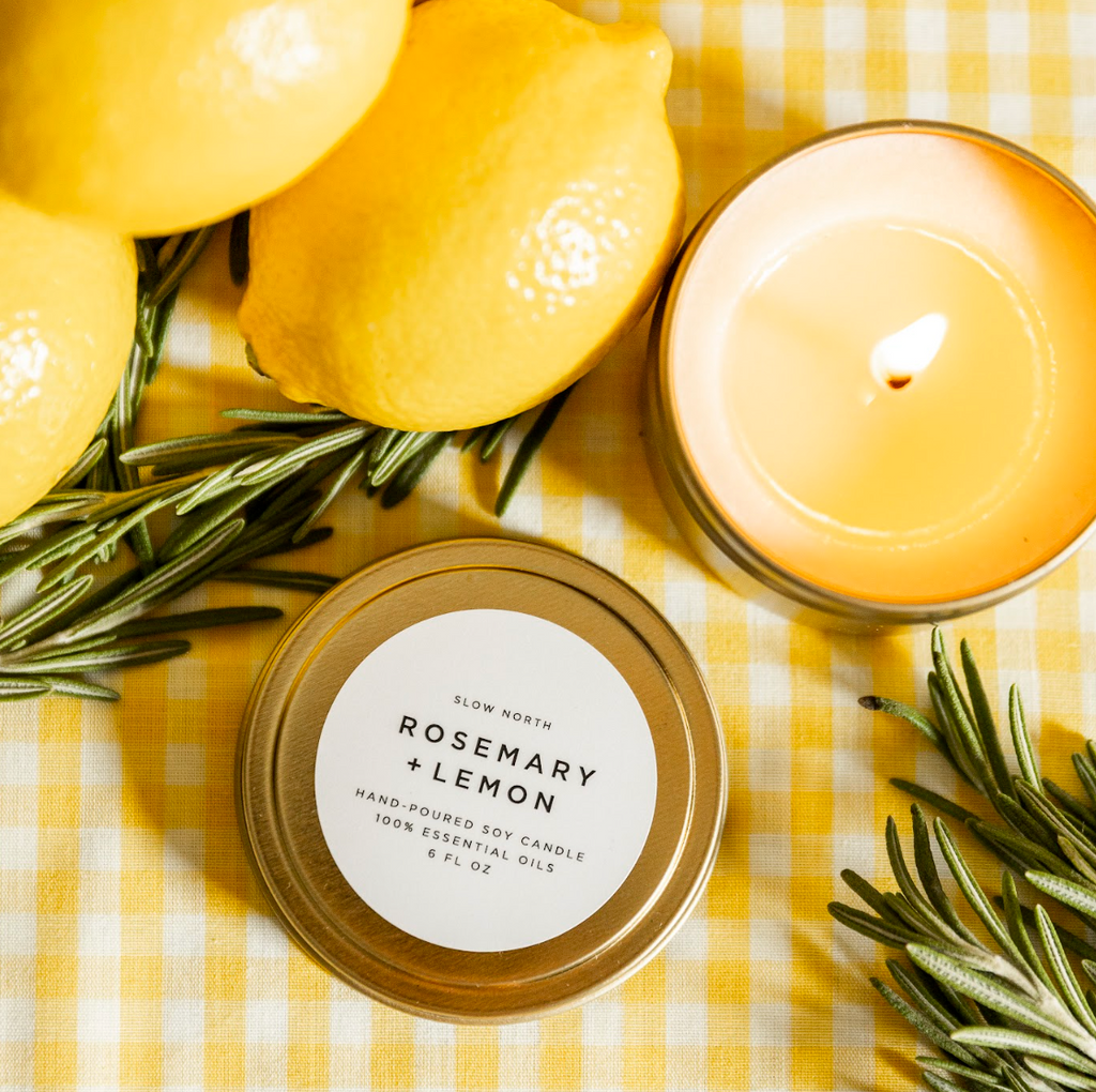 Rosemary Lemon Non Toxic Candles