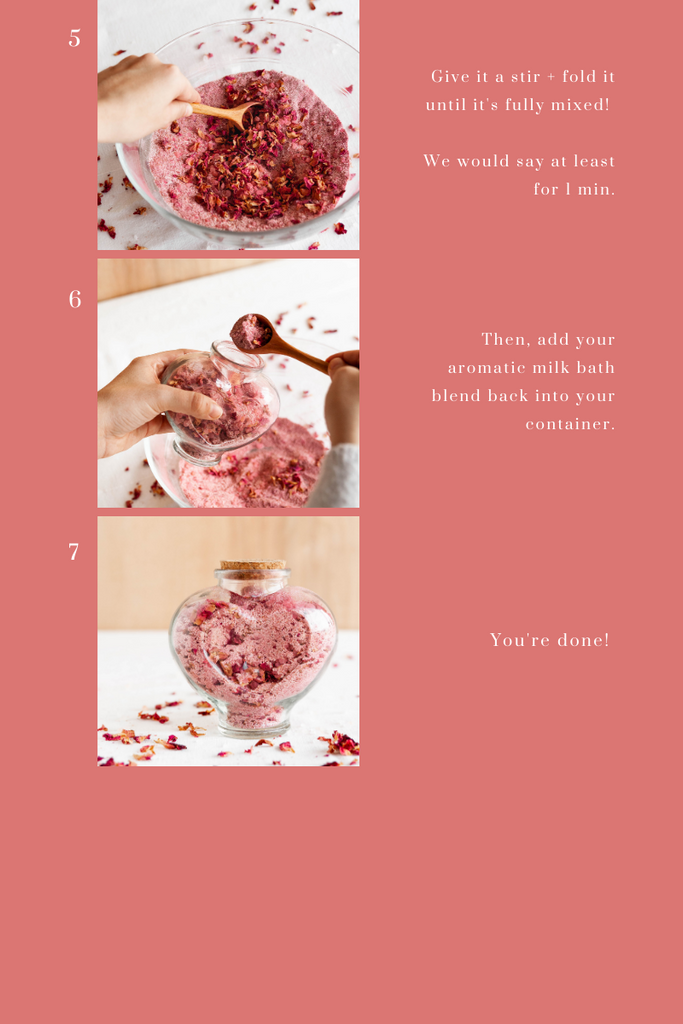 Homemade Milk Bath Recipe with Dried Red Rose Petals - Suburbia