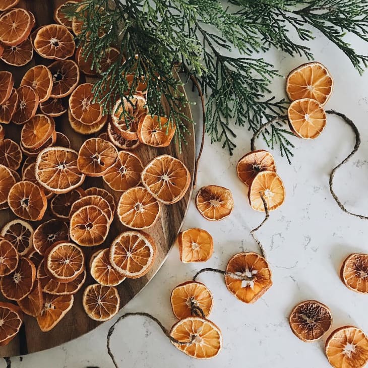 dried orange garland wreath by Korie Herold