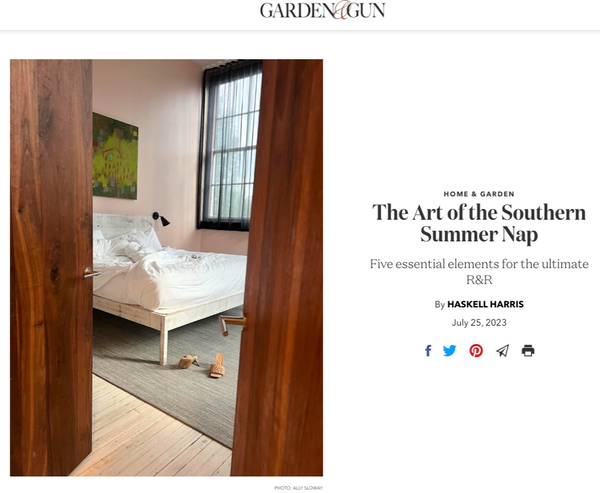 The Art of the Southern Summer Nap Article from Garden & Gun