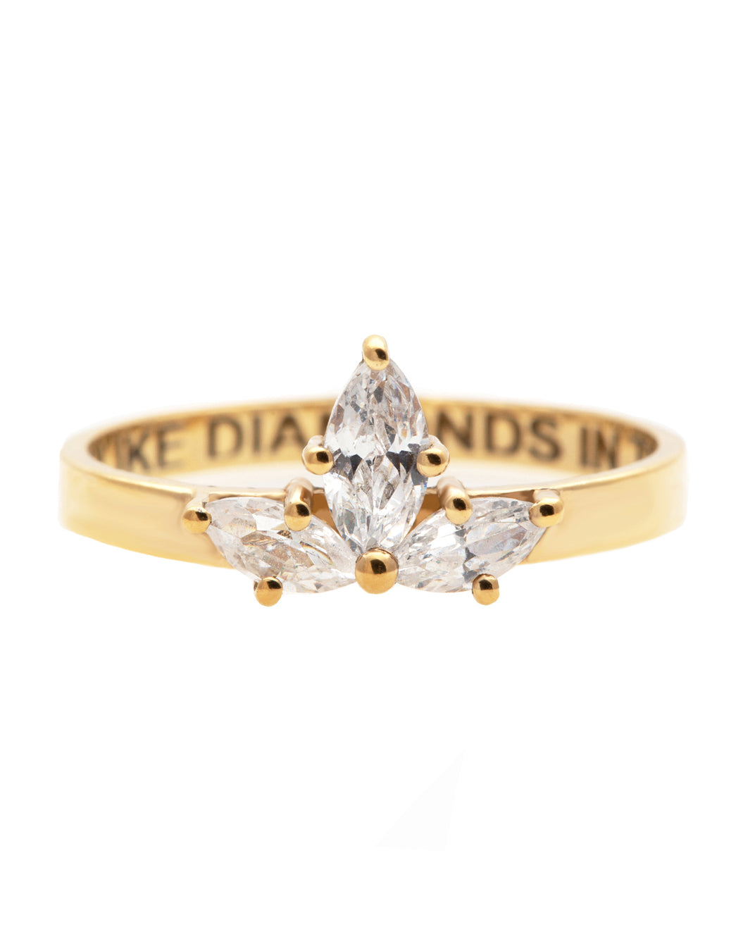Lotus Glow Diamond Ring with Lab Created Diamonds