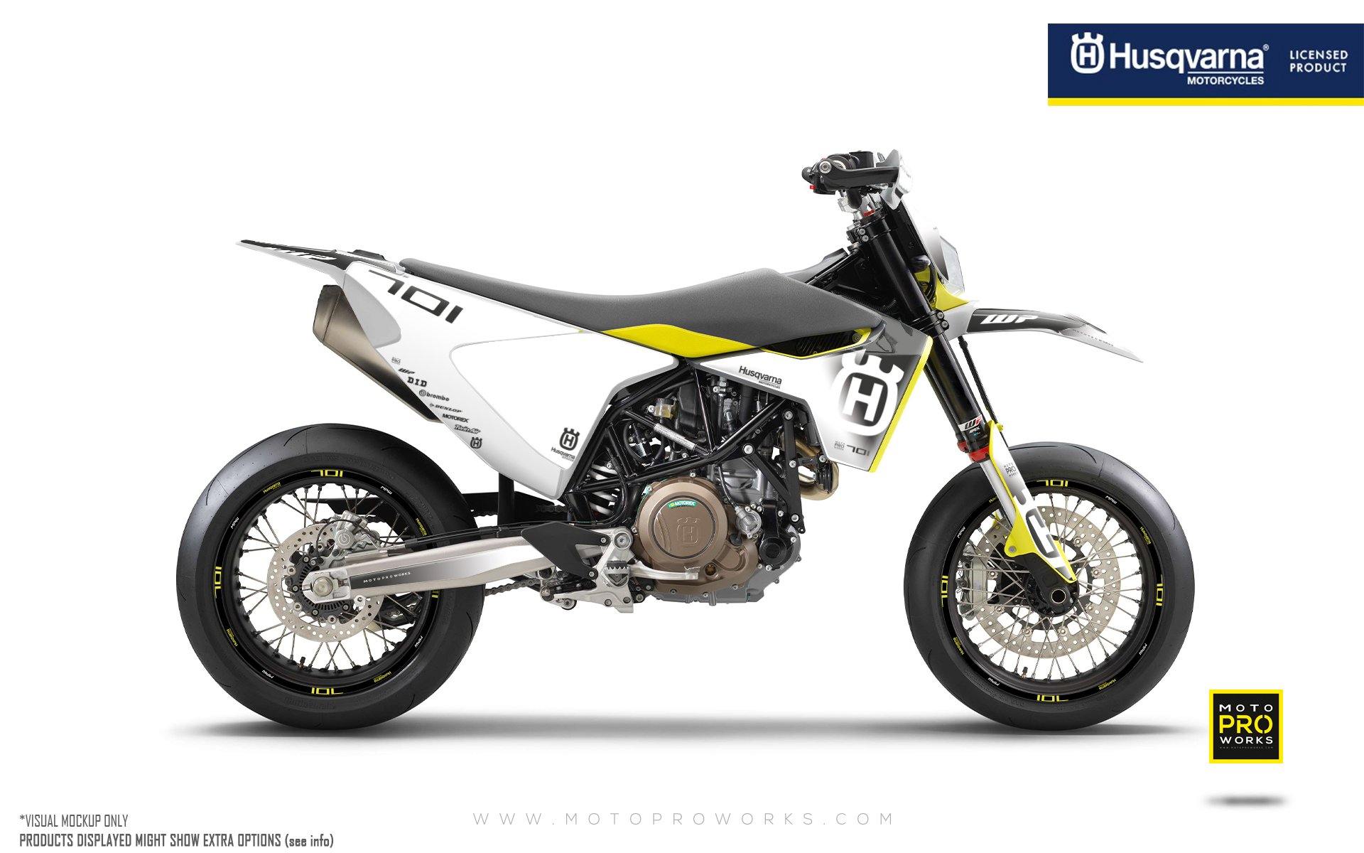 Ghost White/Black Husqvarna 701 Graphics