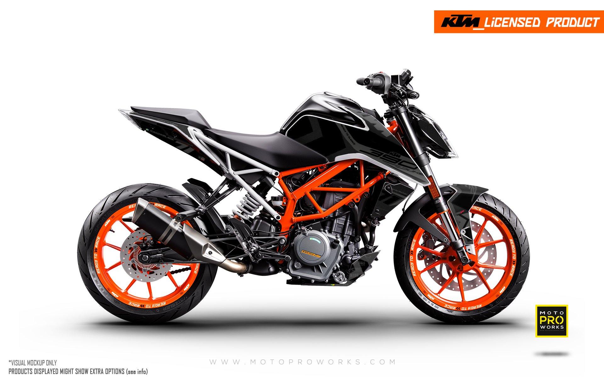 Transición Inválido partido Democrático KTM 125/200/250/390 Duke GRAPHICS - "Rasorblade" (Orange) - MotoProWorks |  Decals and Bike Graphic kit