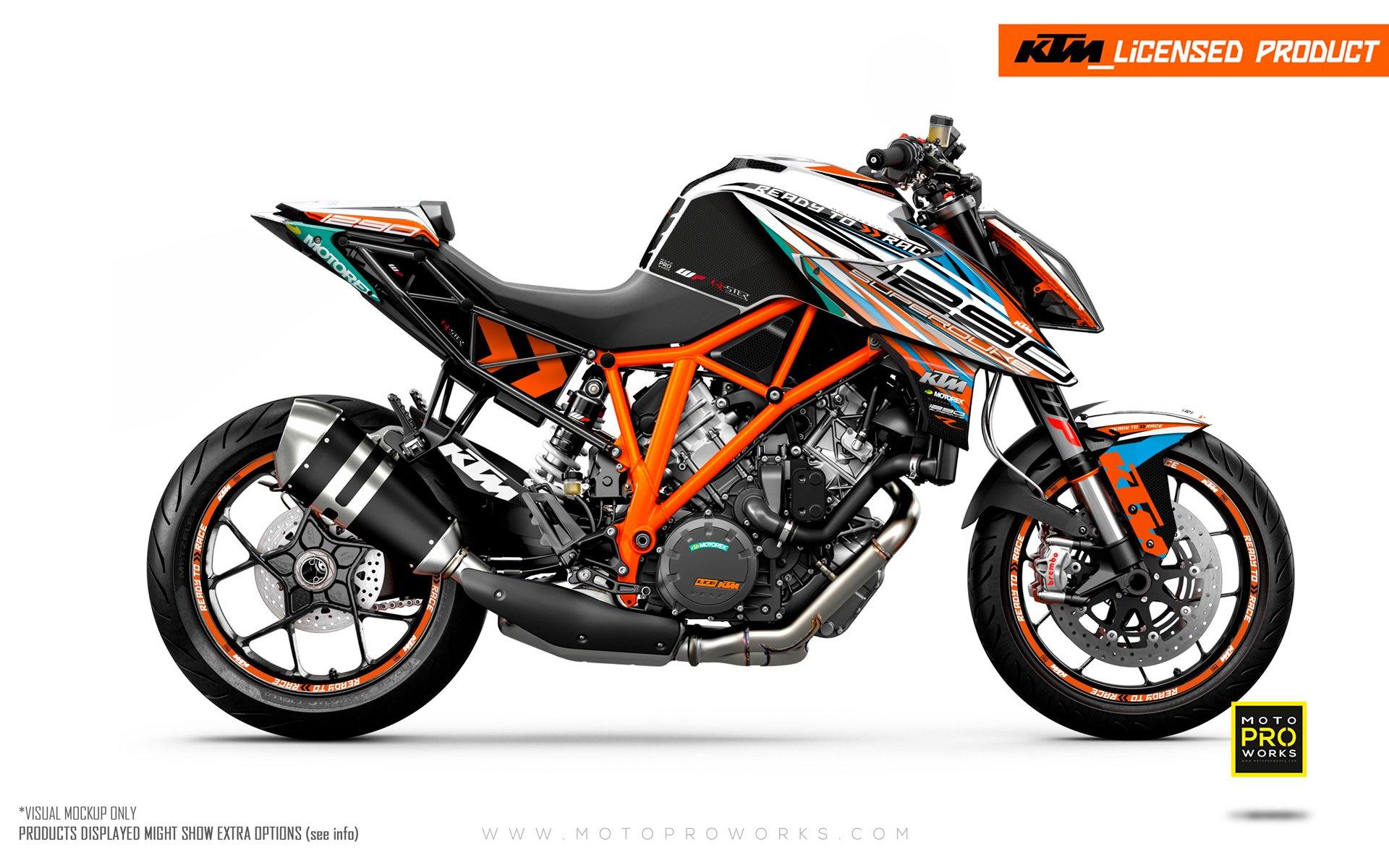 KTM 1290 Super Duke R GRAPHICS - Vortex (Black/Orange) - MotoProWorks