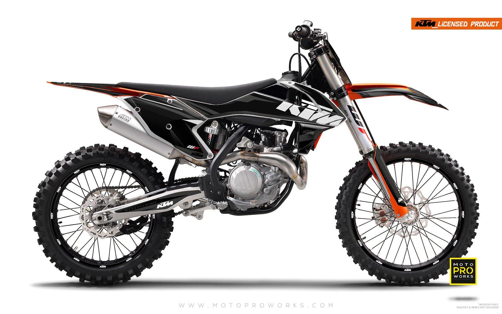 Download Ktm Graphic Kit Edge Black Grey Motoproworks Decals And Bike Graphic Kit