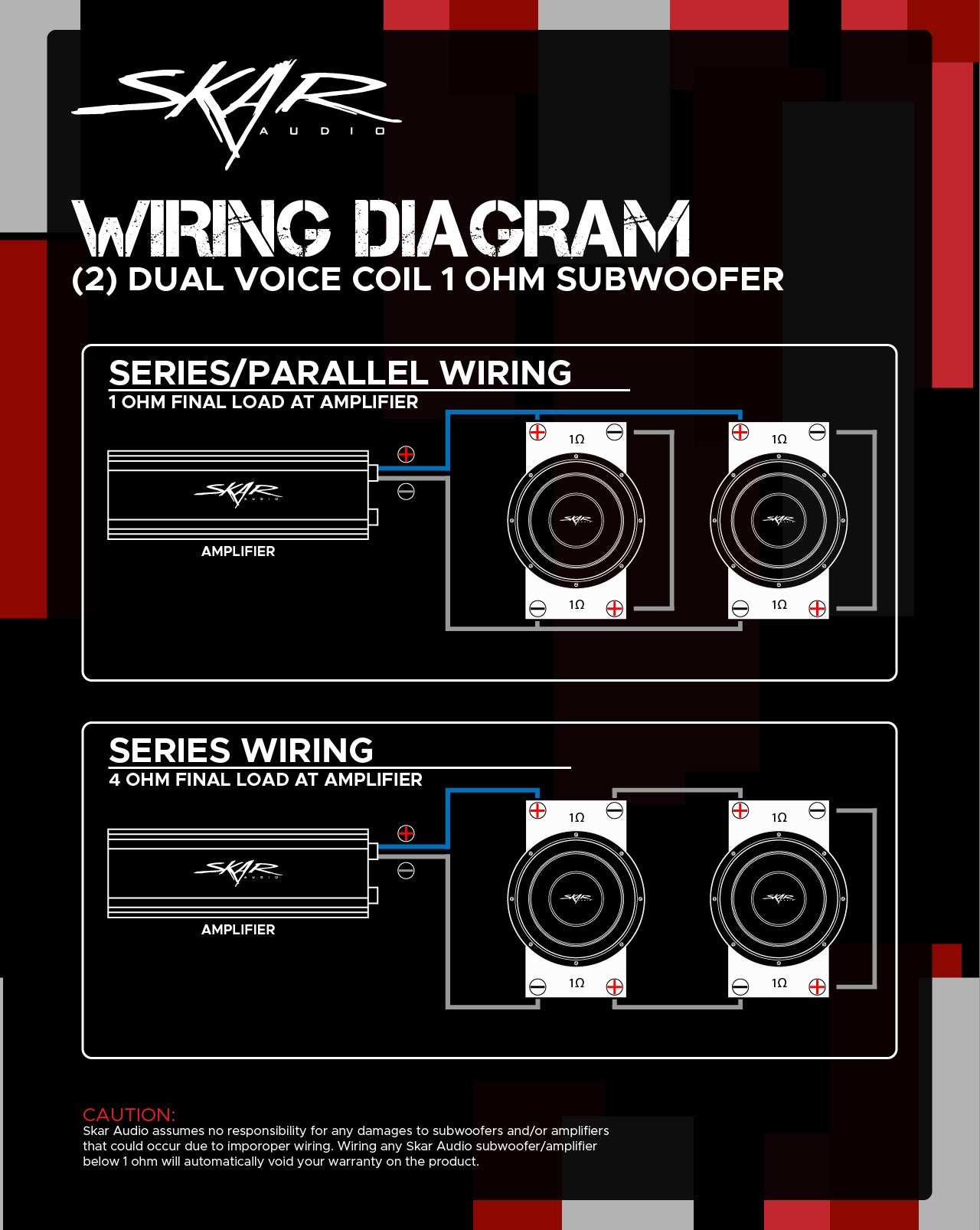Dual Voice Coil Subwoofer Wiring Guides Skar Audio Knowledge Base Help Desk