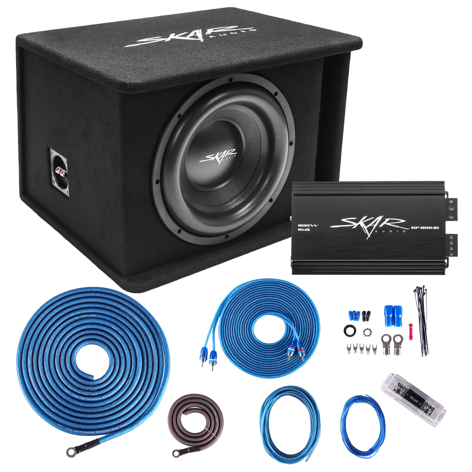 12 inch subs with box and amp