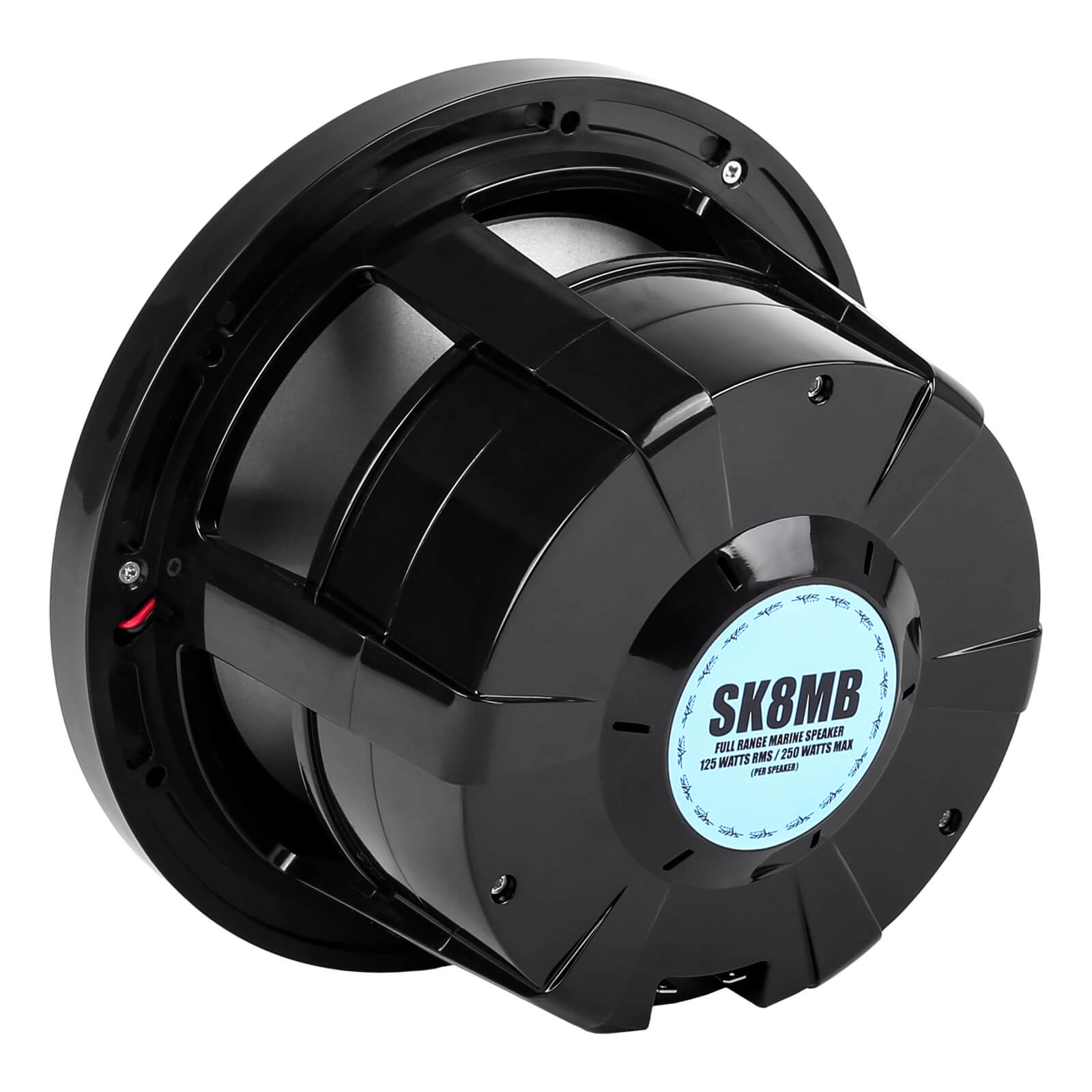 SK8MB Marine 8" Full Range 2Way 500 Watt Speakers Black (Pair