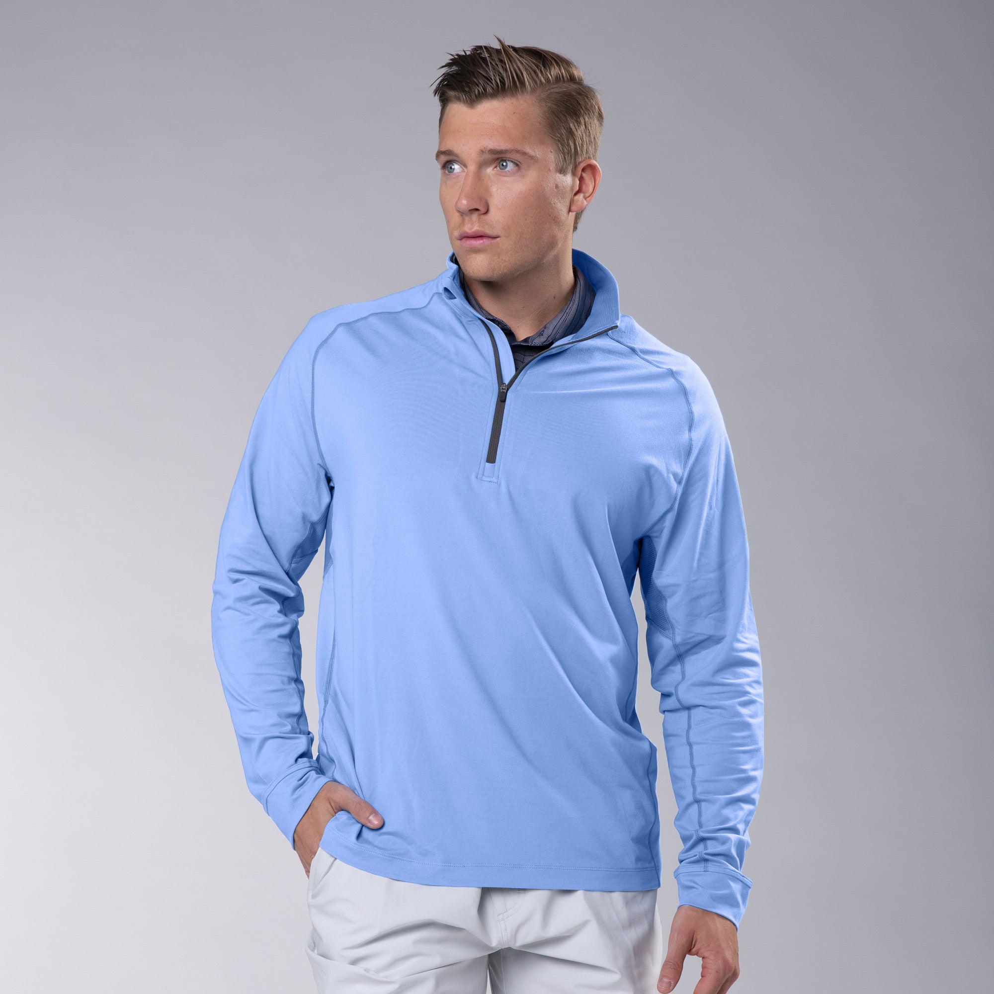 Levelwear Men's 1/4 Zip Pullover (Green) • North Swing Golf Lounge