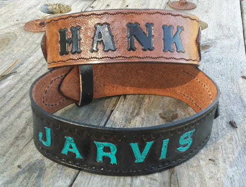 Personalized Leather Dog Collars- Handcrafted in the USA - Huntsville ...