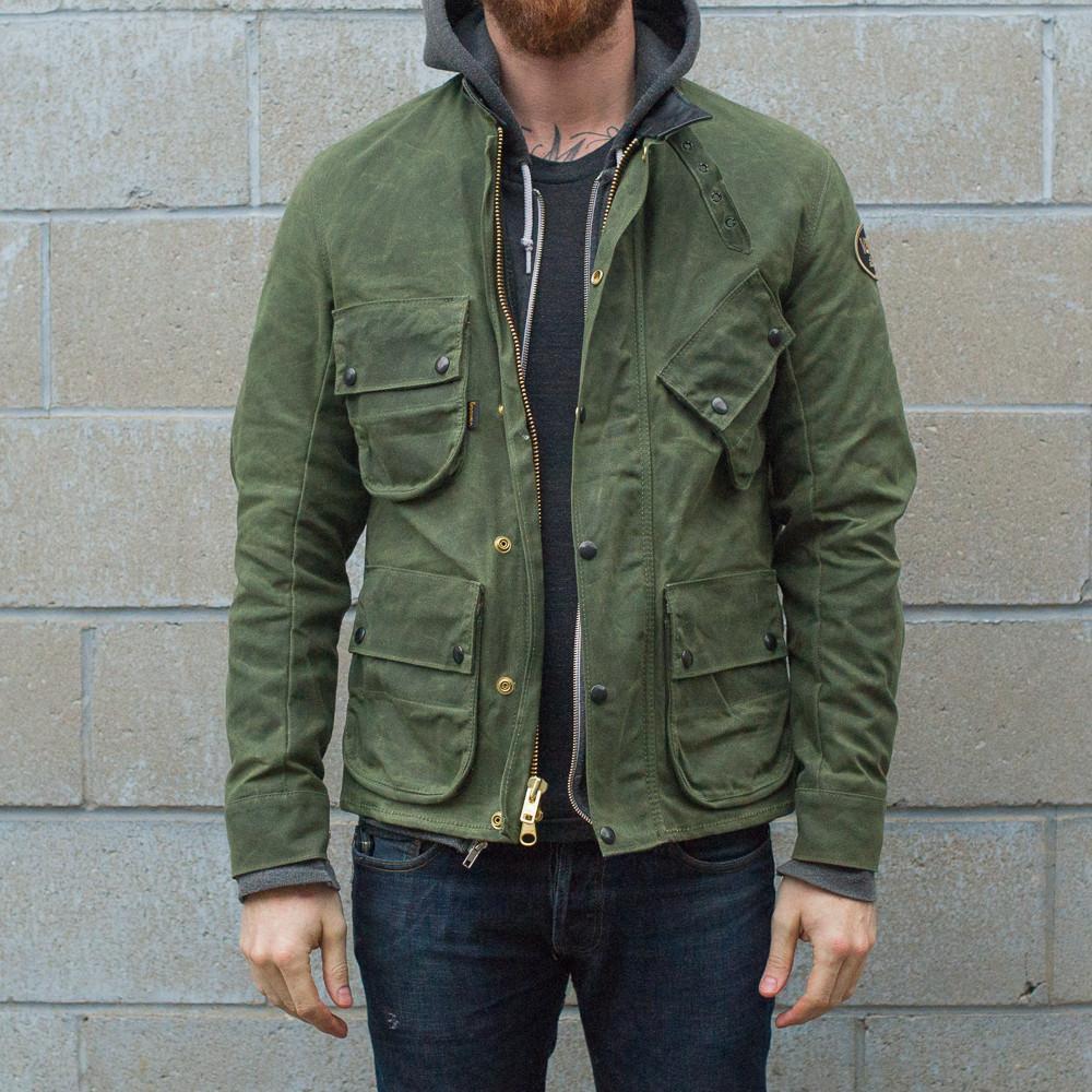 vanson stormer waxed canvas jacket