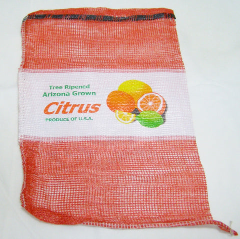 orange fruit mesh bags