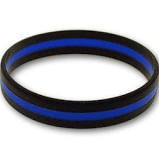 50 Pack Thin Blue Line Silicone Bracelet | Law Enforcement & Police ...