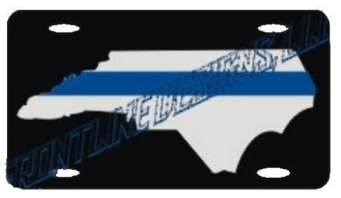 North Carolina State White / Blue Line License Plate – FrontLine ...