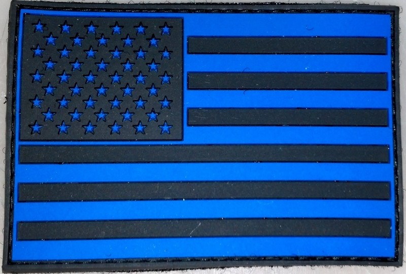 Blue Line US Flag 2D Subdued Patch - FrontLine Designs, LLC